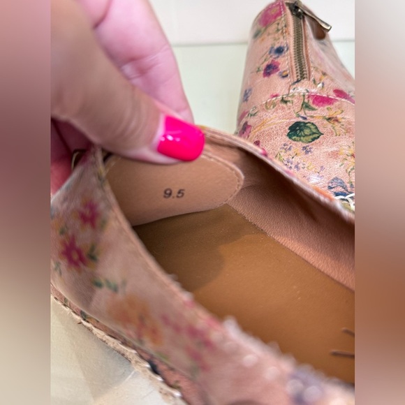 Patricia Nash Antique Floral Leather Slip On Shoes Designer Women’s Size 9.5 - Picture 10 of 11